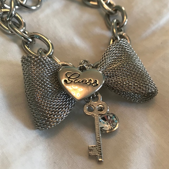 Guess Silver "Charm" Clasp Bracelet - Picture 2 of 3